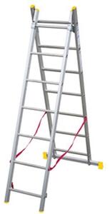 Scala trasformabile 2 rampe 7+7 pioli H 202-314 cm C Line Easy Two