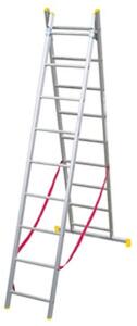 Scala trasformabile 2 rampe 9+9 pioli H 258-426 cm C Line Easy Two