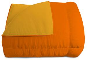 Trapunta Invernale 1 Piazza e Mezzo Doubleface 300gr Arancio/Giallo