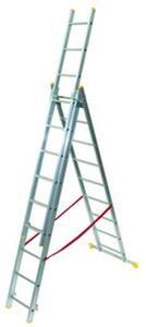 Scala trasformabile 3 rampe 9+9+9 pioli H 258-594 cm C Line Easy Three