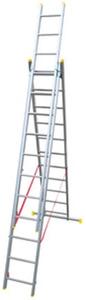 Scala trasformabile 3 rampe 11+11+11 pioli H 314-706 cm C Line Easy Three