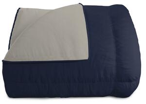 Trapunta Invernale Singola Doubleface 300gr Blu Scuro/Grigio Chiaro