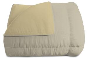 Trapunta Invernale Double Face Singola 300gr in Microfibra Tortora/Panna