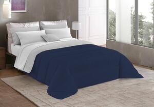 Trapunta Invernale Singola Doubleface 250gr Blu Scuro/Grigio Chiaro