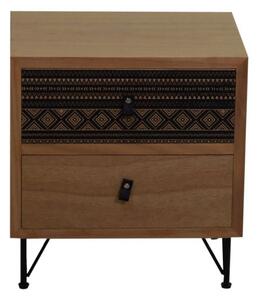 Comodino 2 Cassetti in Legno Budapest