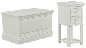 Set Comodino 2 Cassetti e Baule in Legno Nantes