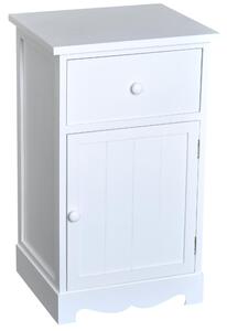 Set 2 Comodini con Cassetto Bianco 35x30x59 cm