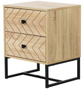 Comodino in Legno Stile Nordico Scandinavo Natural Wood