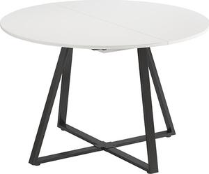 Tavolo da pranzo allungabile Vicco Loyd Bianco/Nero 120-160 x 120 cm Allungabile, Model 56515