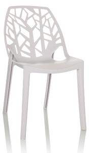 Sedia in plastica ARTIFO TRI, bianca, impilabile, con struttura a 4 gambe