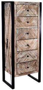 Cassettiera in Legno MDF e Abete 6 Cassetti Bilbao