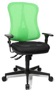 Sedia da ufficio girevole con schienale in rete, regolabile in altezza, colore verde
