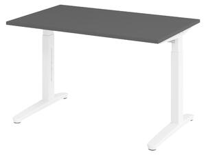Scrivania bümö serie XB - Dimensioni: 120 x 80 cm, finitura: grafite, struttura: bianco