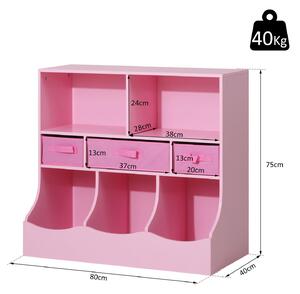 Mobiletto Contenitore Free-Standing 80x40x75 cm Rosa