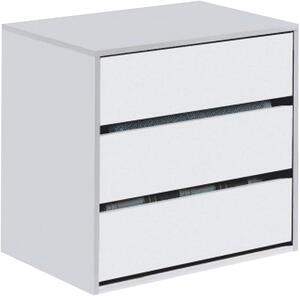 Cassettiera 3 Cassetti 60x44x57 cm per Armabio Guardaroba Bianca
