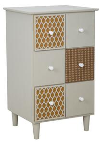 Cassettiera 6 Cassetti Aunt 43,5x38x71,5 cm MDF