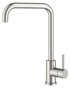 Rubinetto da cucina miscelatore monocomando - 360° girevole - Acciaio inox - Altezza 371 mm