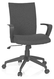 Sedia da ufficio con rivestimento in tessuto, colore nero, regolabile in altezza e inclinabile
