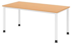 Scrivania bümö Serie H - Finitura: faggio, Dimensioni: 160 x 80 cm, Struttura: bianco
