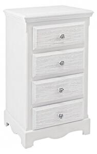 Cassettiera Blanc 4 Cassetti L in Legno