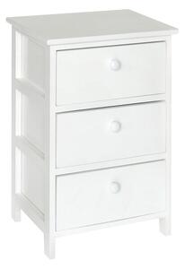Cassetiera con 3 Cassetti in Legno Paulownia Bianco Fadi