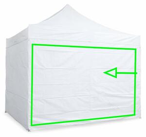Parete laterale 3 m per gazebo pieghevoli ALU 3x3 / 3x4,5 / 3x6 m – PVC 450 g/m², impermeabile - Bianco