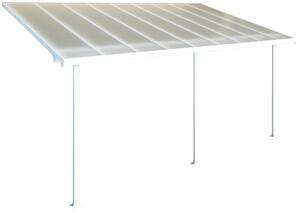 Pergola da Giardino in Alluminio 3x5,46m Onduline Emilia Bianco/Crystal