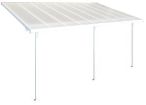 Pergola da Giardino in Alluminio 3x5,46m Onduline Emilia Bianco/Bianco