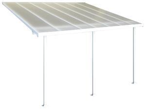 Pergola da Giardino in Alluminio 3x4,25m Onduline Emilia Bianco/Crystal
