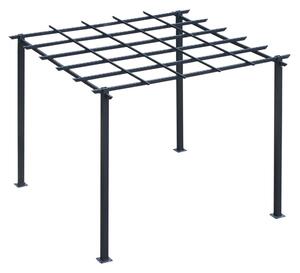Pergola da Giardino 3x3m in Metallo Nero