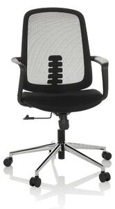 Sedia da ufficio SEDIOLO B, rivestita in tessuto/rete, colore nero, regolabile in altezza