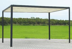 Pergola da Giardino 3x3m in Alluminio Telo Retrattile Elettrico Nero