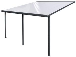 Pergola da Giardino 3,06x4,26m in Alluminio e Policarbonato Emilia-N21 Opalino Bianco