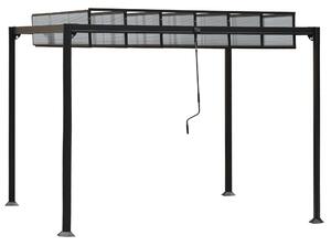 Pergola da Giardino 3,48x3m in Alluminio e Policarbonato Grigio
