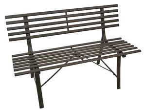Panchina da Giardino in Metallo 150x57x44/76cm Krew Noce