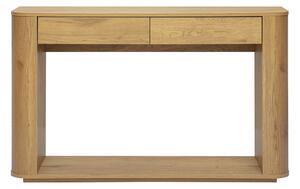 Console con finitura in legno chiaro rovere a 2 cassetti L120 cm NEGAN