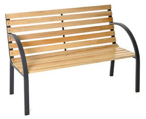Panchina da Giardino 2 Posti in Ferro e Legno Taddei Park