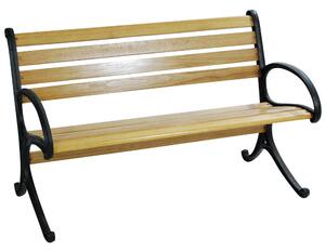 Panca da Giardino in Legno e Ghisa 125x65x78cm Vorghini Garden