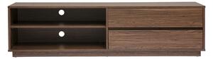Mobile TV finitura legno scuro noce 2 cassetti L160 cm MADERO