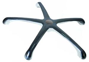 Base a stella in alluminio per sedia da ufficio, a 5 razze, con supporto da 11 mm e fori da 50 mm