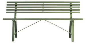 Panca da Giardino in Ferro 3 Posti 150x56x76cm Vorghini Gallipoli Verde Oliva