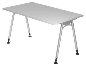 Scrivania della serie "A" di bümö - Finitura: Grigio, Dimensioni: 140 x 80 cm