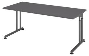 Scrivania bümö Serie Z - Decorazione: grafite, struttura: grafite, dimensioni: 180 x 80 cm