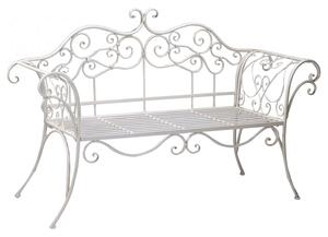 Panchina da Giardino in Metallo 143x51H92cm Viareggio Crema