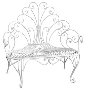 Panchina da Giardino in Metallo 116,5x61H113cm Viareggio Crema