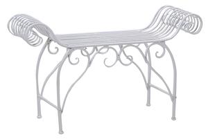 Panca da Giardino in Ferro 91,5x31,5H53cm Viareggio Bianca