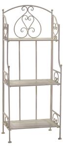 Scaffale per Piante in Metallo 3 Piani 48x30H120cm Portofino Bianco
