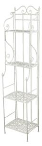 Scaffale per Piante in Metallo 4 Piani 35x30H155cm Jessica Bianco