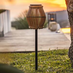 Lumisky Lampada LED con picchetto solare Silvina, marrone/nero, altezza 70 cm Silvina, Marrone / Ruggine, Metallo
