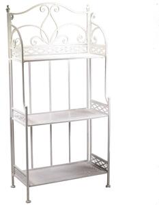 Scaffale per Piante in Metallo 3 Piani 59x31H124cm Aprilia Beige